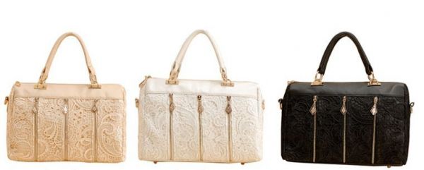 Bolsa Vintage com Renda